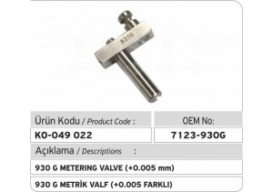 7123-930 G Metrik Valf (+005 mm)